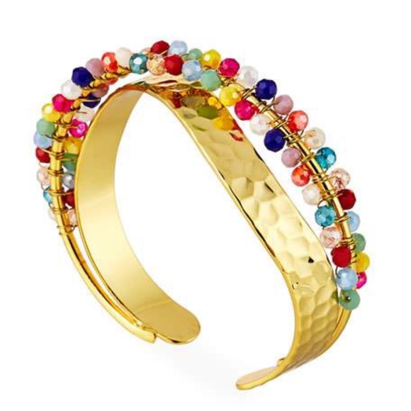 New Panacea Crystal-Beaded Cuff Bracelet - Picture 2 of 2